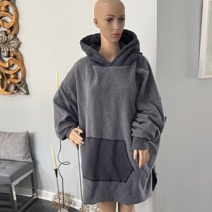 Free Prople Poncho Style Hooded Top